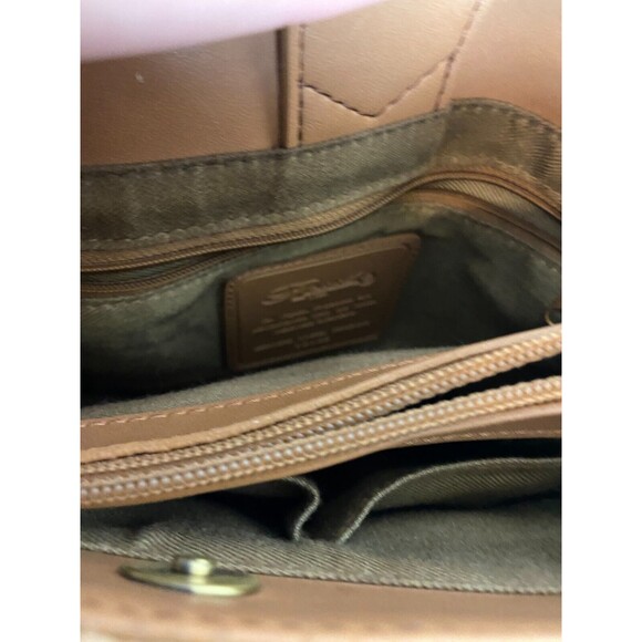 Fossil 1954 Womens Straw-Effect Crossbody Bag Brown Magnetic Handcrafted - 75032 - Picture 4 of 7